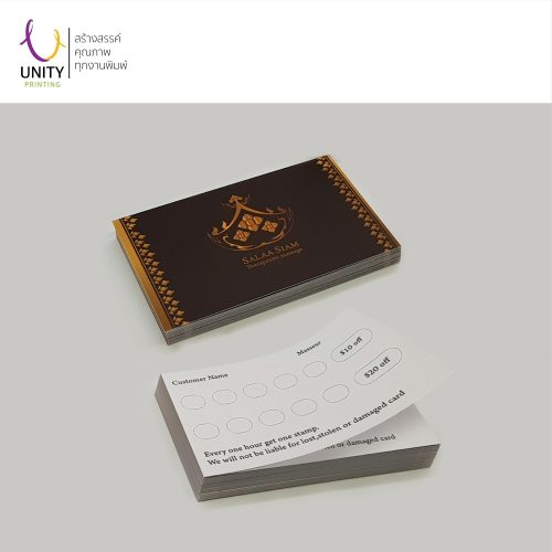 ตัวอย่างงานพิมพ์นามบัตร Unity printing