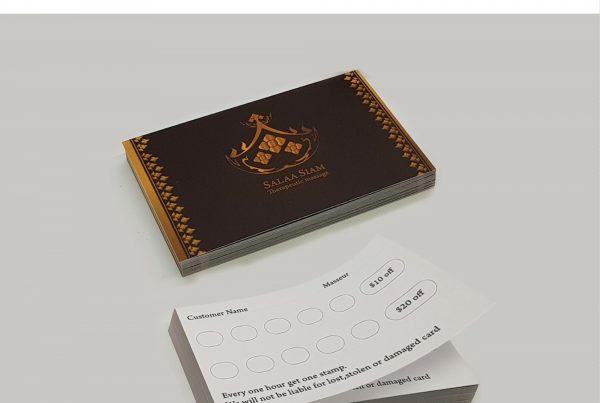 ตัวอย่างงานพิมพ์นามบัตร Unity printing