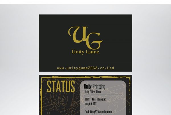 ตัวอย่างงานพิมพ์นามบัตร Unity printing